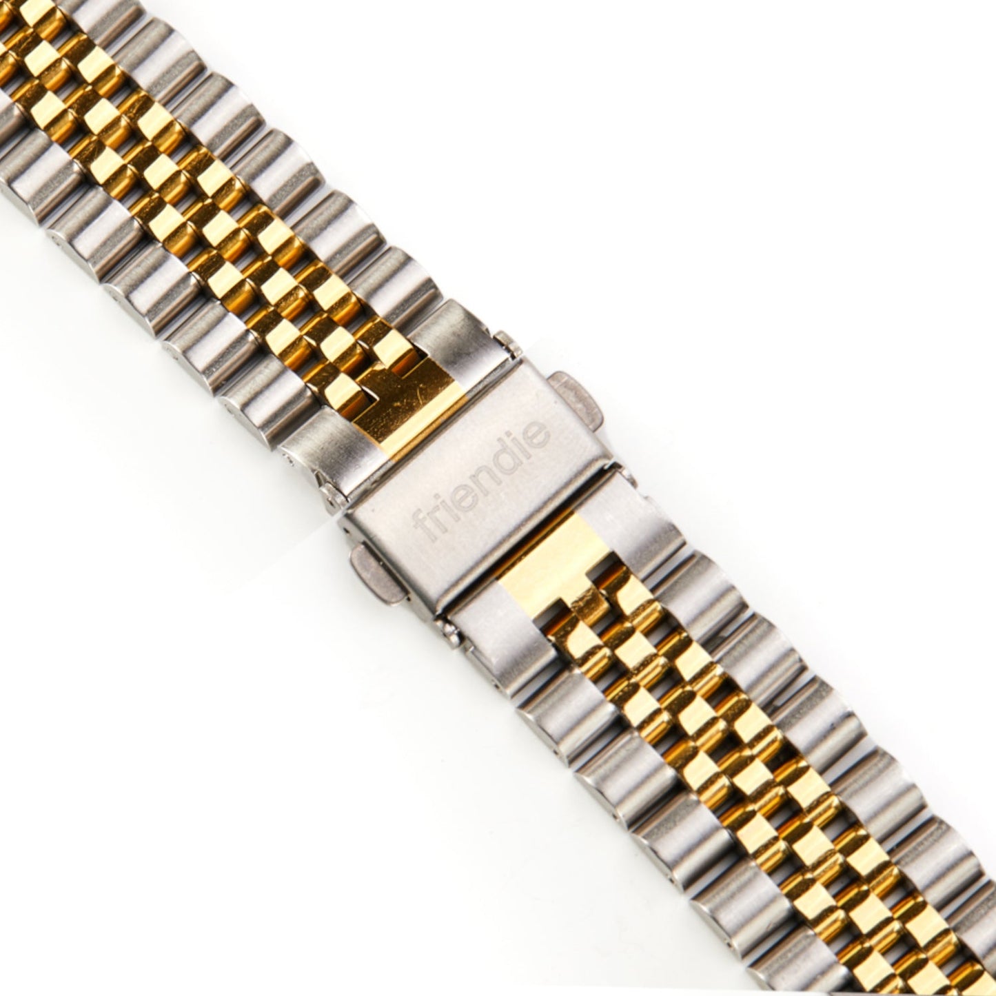 Stainless Steel Link Bracelet Band - The Perth in Silver and Gold Large - Compatible with Apple Watch Size 42mm to 45mm-3