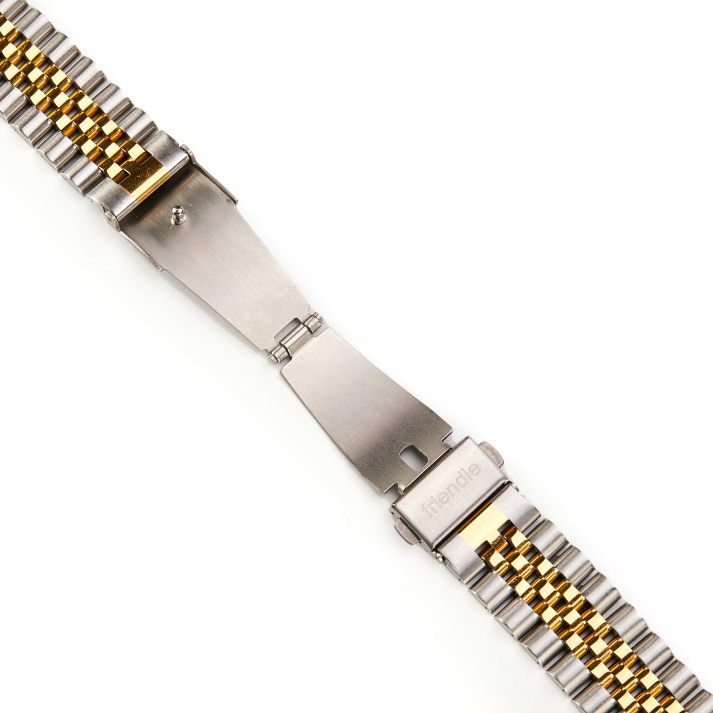Stainless Steel Link Bracelet Band - The Perth in Silver and Gold Large - Compatible with Apple Watch Size 42mm to 45mm-4