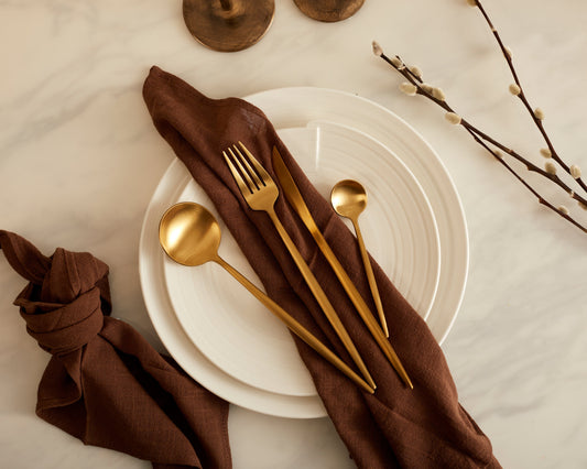 London Gold Stainless Steel Cutlery Sets x16/24 pieces-0